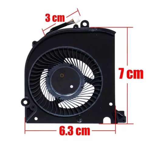 MSI Stealth 17M A12U, A12UE GPU hűtőventilátor (4 pin)