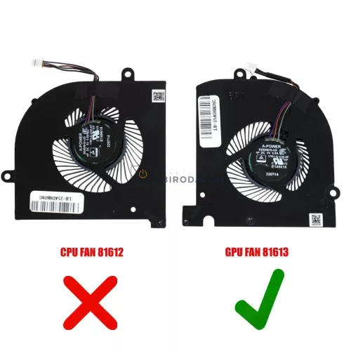 MSI Stealth 17M A12U, A12UE GPU hűtőventilátor (4 pin)