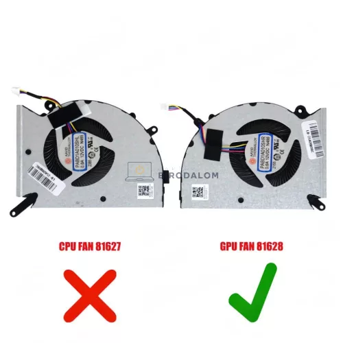 MSI Stealth GS77 12UHS, 12UH, 12UGS, 12UE GPU hűtőventilátor (4 pin)