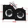 MSI Creator Z17 MS-17N1, HX Studio A12UKST, A12UMST GPU hűtőventilátor (4 pin)