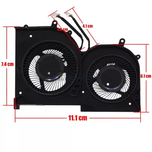 MSI Creator Z17 MS-17N1, HX Studio A12UKST, A12UMST GPU hűtőventilátor (4 pin)
