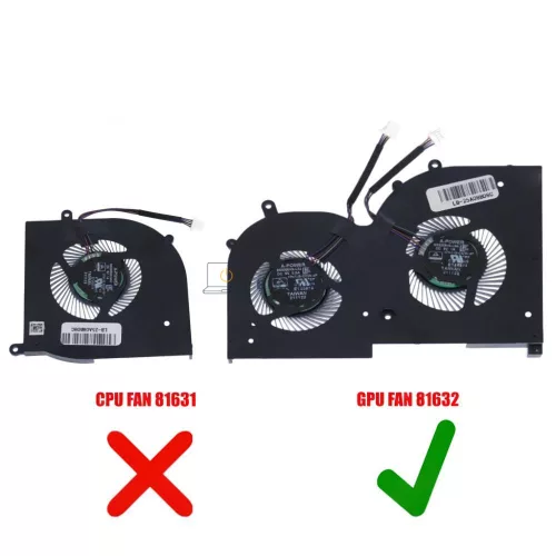 MSI Creator Z17 MS-17N1, HX Studio A12UKST, A12UMST GPU hűtőventilátor (4 pin)