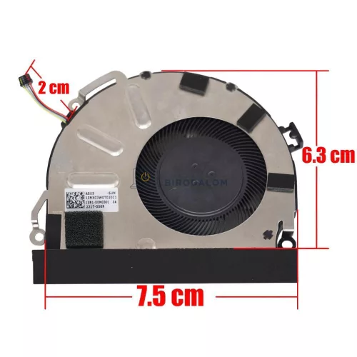 Asus ExpertBook B1 B1400, B1500, B1400CBA, B1500CEPE, B1500CBA CPU hűtőventilátor (4 pin)