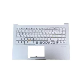   Asus Vivobook X513E, X513EA, X513EP, S513E, S513EA, F513E, F513EA, K513E, M513U gyári billentyűzet (HU kiosztás, háttérvilágítással), ezüst (esztétika hibás)