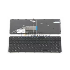   HP ProBook 450 G3, 455 G3, 470 G3, 450 G4, 455 G4, 470 G4, 650 G2, 650 G3, 655 G2, 655 G3 gyári billentyűzet (HU kiosztás, háttérvilágítással), fekete