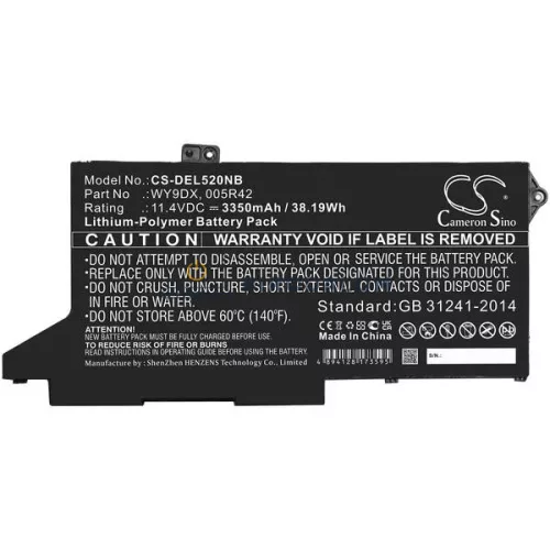 Dell Latitude 5420, 5520, Precision 3560 OEM laptop akkumulátor, 11.4V 3350mAh (38Wh) 3-cellás