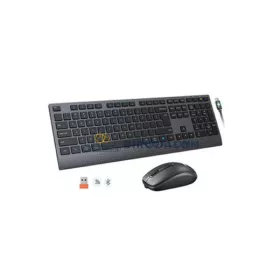   Meetion MT-C2000 vezeték nélküli 2,4GHz/BT billentyűzet + egér kombináció (HU kiosztás), fekete